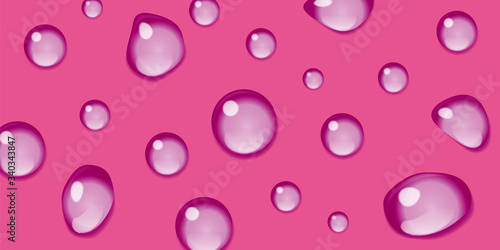 Vector illustration of water drop(pink)