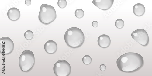 Vector illustration of water drop(gray)