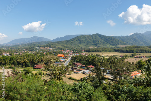 Wallpaper Mural Top view of the city of Muang Nan in the Luang Prabang Province in Laos. Torontodigital.ca