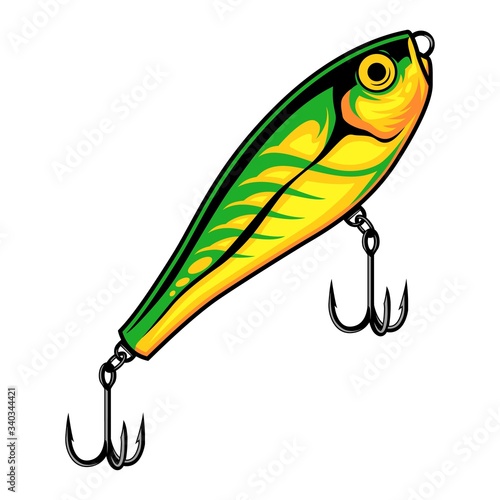 Fishing bait colorful concept
