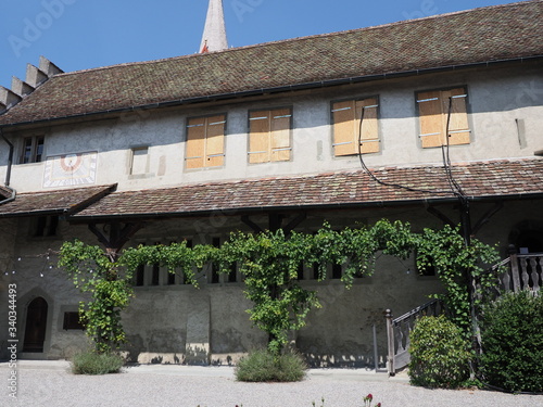 House in St. George monastery in STEIN am RHEIN town in Switzerland photo