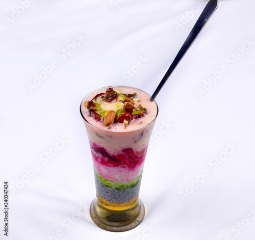 ice cream with berries