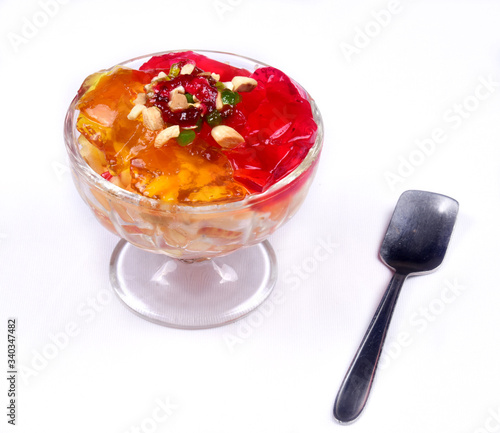ice cream with fruits