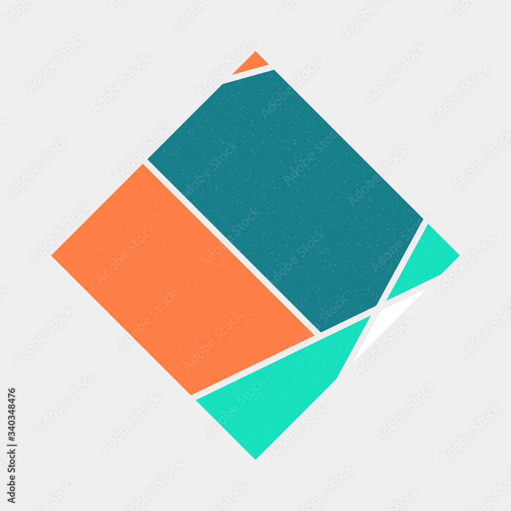 Mondrian style art colorful logo design illustration Mondrian style art colorful logo design illustration