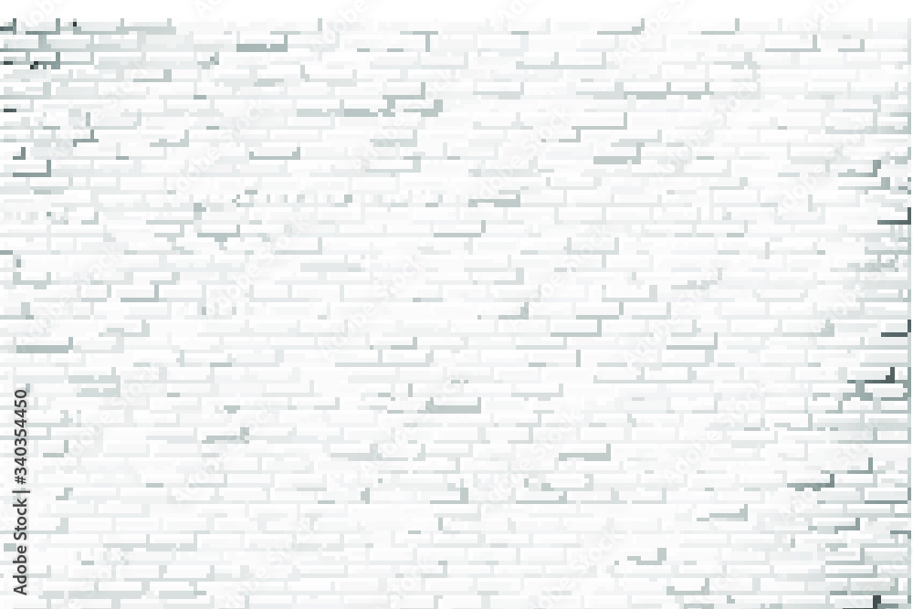 Gray Old brick wall loft style detailed vector illustration for background or cover