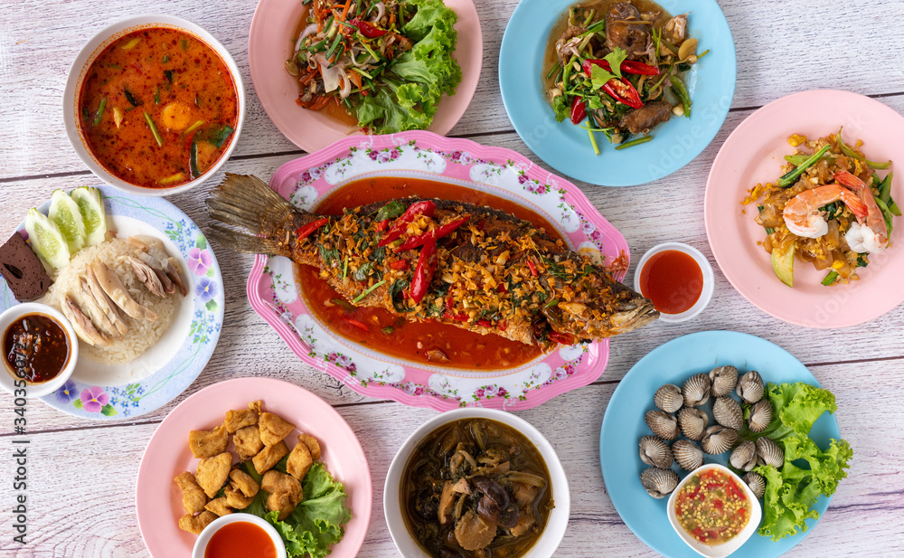 Thai Food Mixed Dishes Thai Food Mixed Dishes