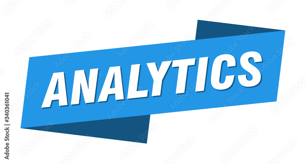 analytics banner template. analytics ribbon label sign