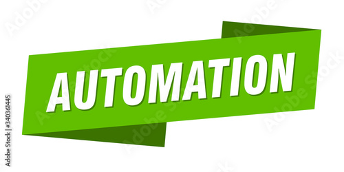 automation banner template. automation ribbon label sign