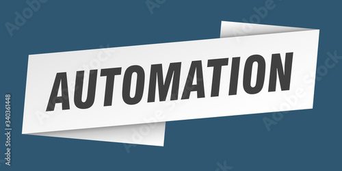 automation banner template. automation ribbon label sign