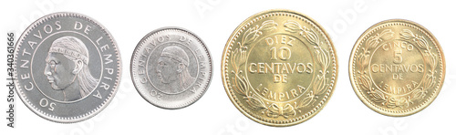 Honduras coins in a row photo