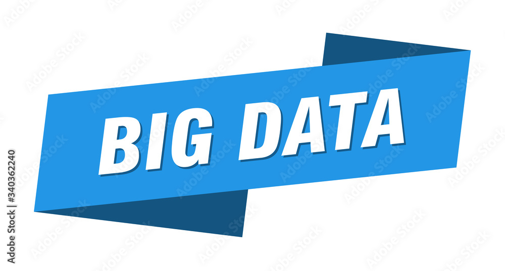 big data banner template. big data ribbon label sign