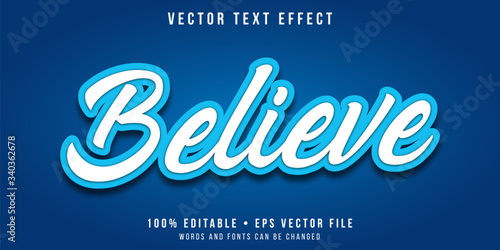 Editable text effect - minimal cursive style