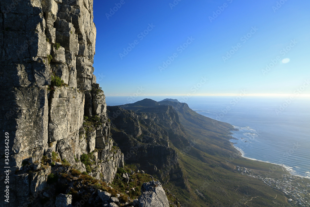 Panorama from the top of Table Mountain, Cape Town, South Africa