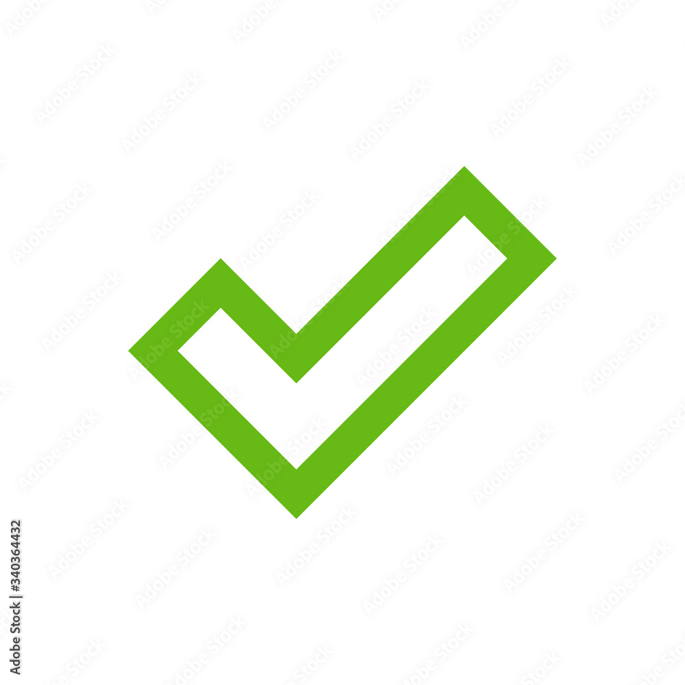 check mark icon in trendy flat style check mark icon in trendy flat style