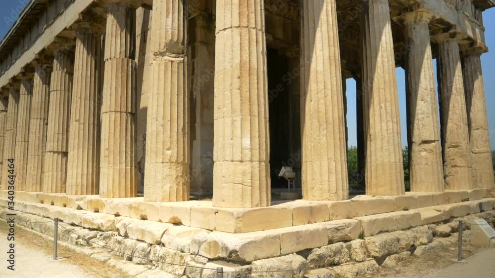 Temple of Hephaestus (Hephaisteion) on top of Agoraios Kolonos hill in The Agora of Athens, Greece Temple of Hephaestus (Hephaisteion) on top of Agoraios Kolonos hill in The Agora of Athens, Greece