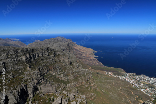 Panorama from the top of Table Mountain  Cape Town  South Africa