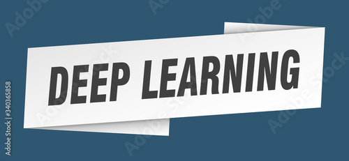 deep learning banner template. deep learning ribbon label sign
