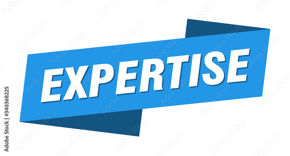 expertise banner template. expertise ribbon label sign