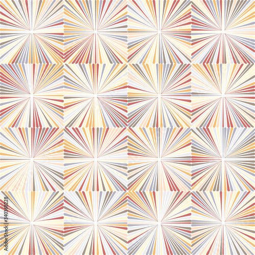 Vector seamless pattern tiles with squares and colorful stripes