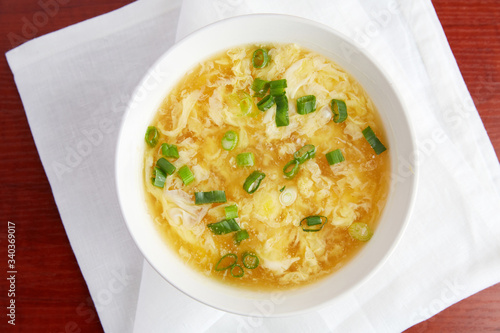 Classic and delicious Chinese egg drop soup