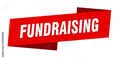 fundraising banner template. fundraising ribbon label sign