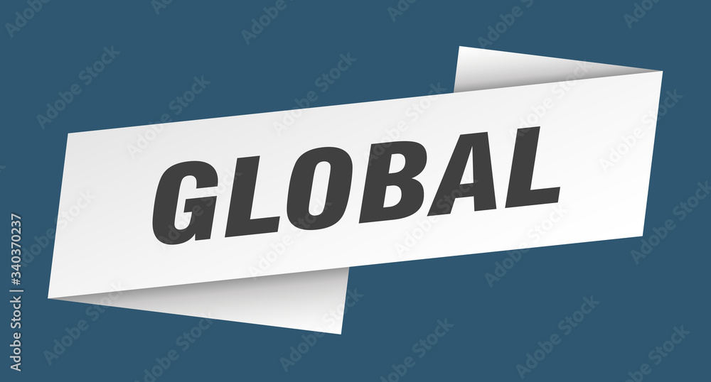 global banner template. global ribbon label sign global banner template. global ribbon label sign