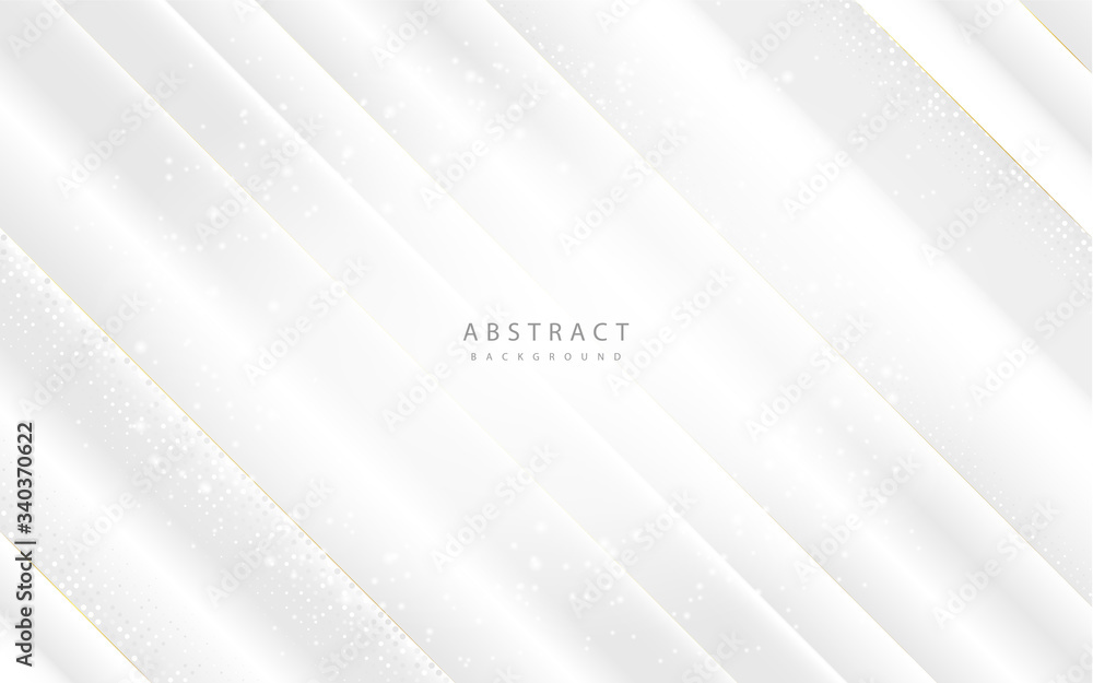 Abstract geometric shapes white and gray with golden light in white background design. Illustration vector eps10. Abstract geometric shapes white and gray with golden light in white background design. Illustration vector eps10.