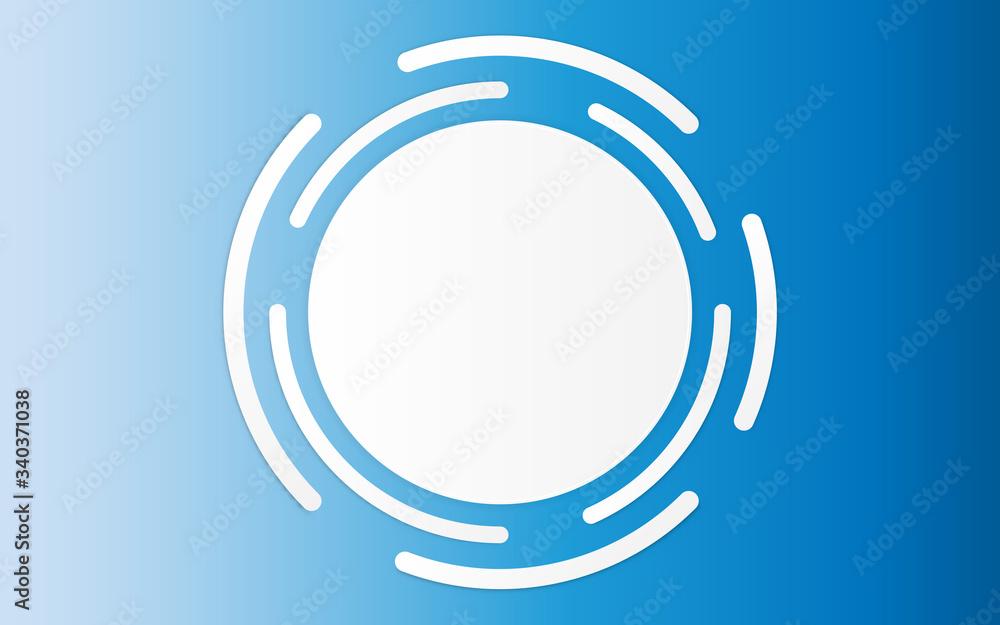 Abstract circle with white color in gradient blue background. Illustration vector in eps10. Abstract circle with white color in gradient blue background. Illustration vector in eps10.