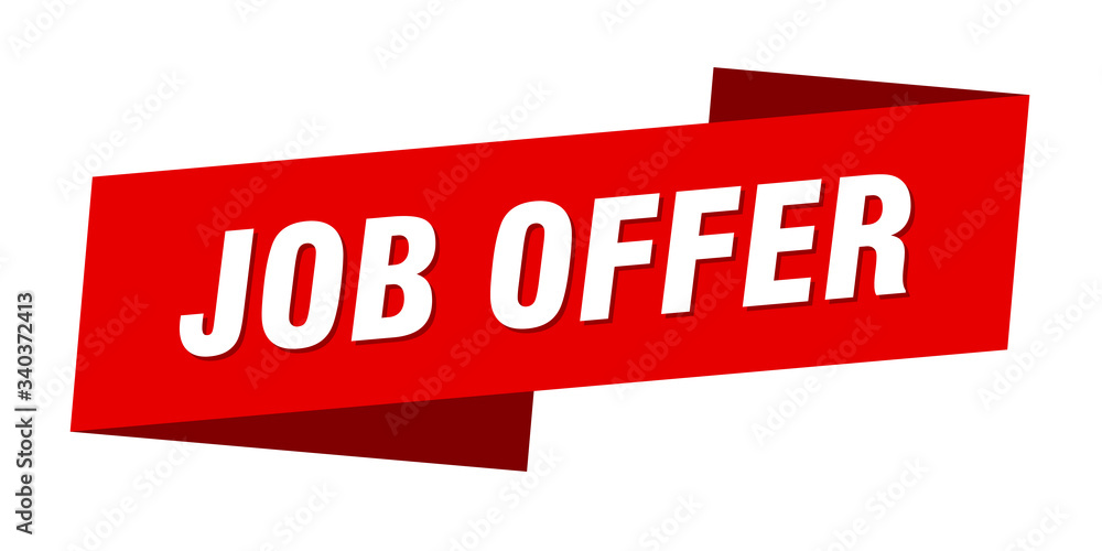 job offer banner template. job offer ribbon label sign job offer banner template. job offer ribbon label sign