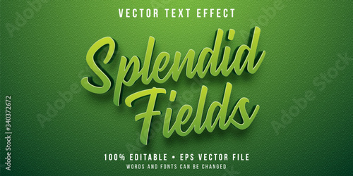 Editable text effect - green fields style
