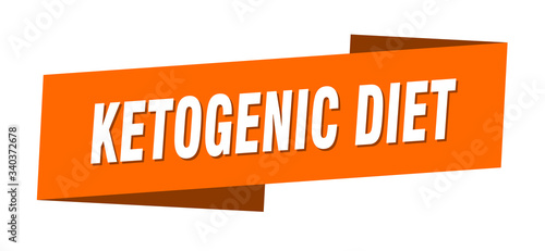 ketogenic diet banner template. ketogenic diet ribbon label sign