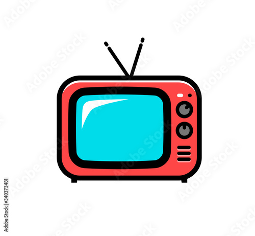 TV icon. Cartoon vector illustration isolated on white background