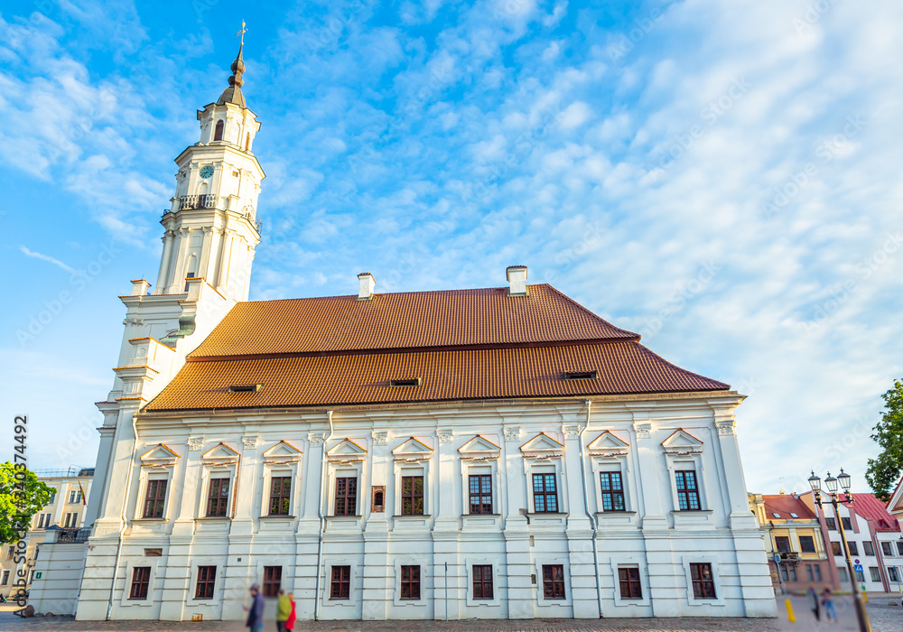 Naklejka premium kanusa city hall, Lithuania