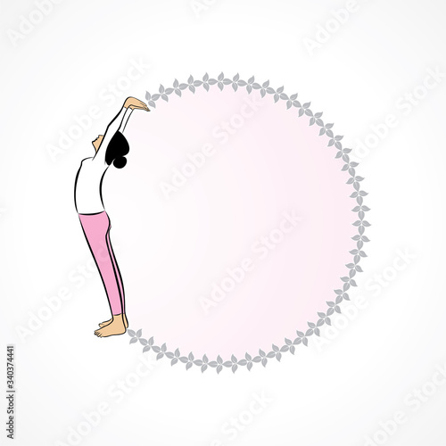 Vector Illustration of International Yoga Day - 21 June