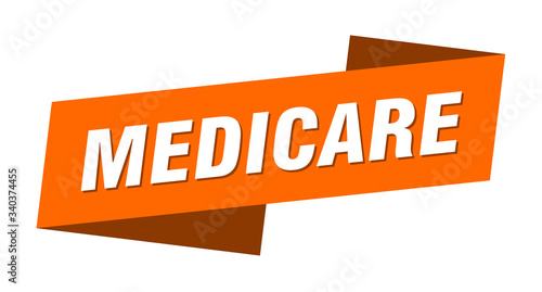 medicare banner template. medicare ribbon label sign