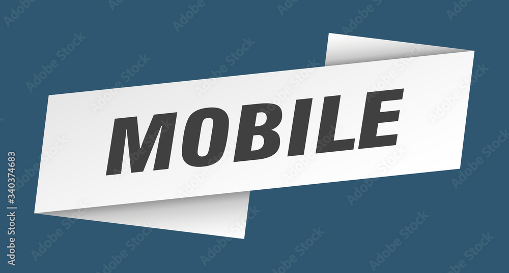 mobile banner template. mobile ribbon label sign mobile banner template. mobile ribbon label sign