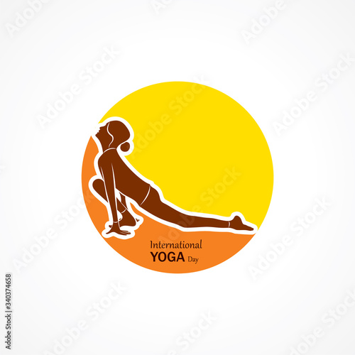 Vector Illustration of International Yoga Day - 21 June