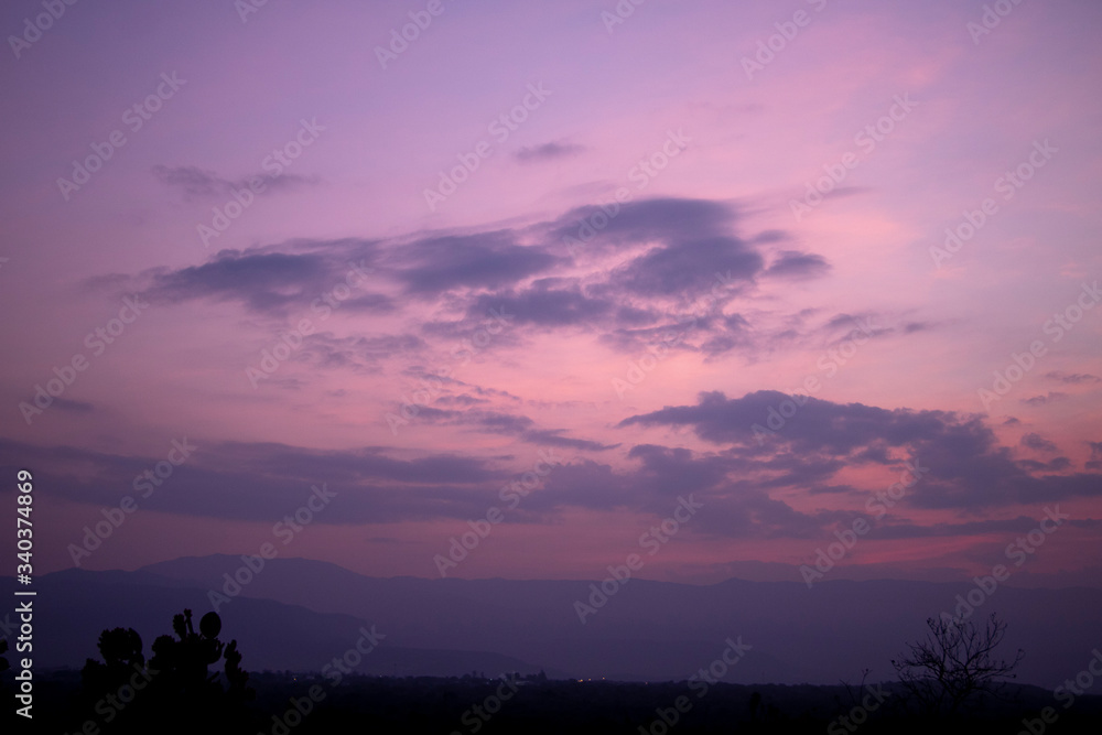 sunrise in the mountains