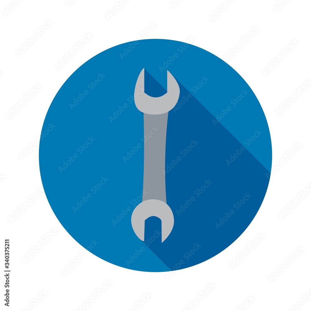 Flat Wrench Circle Icon Flat Wrench Circle Icon