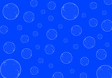Blue soap bubbles abstract vector background.