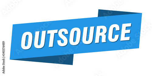 outsource banner template. outsource ribbon label sign