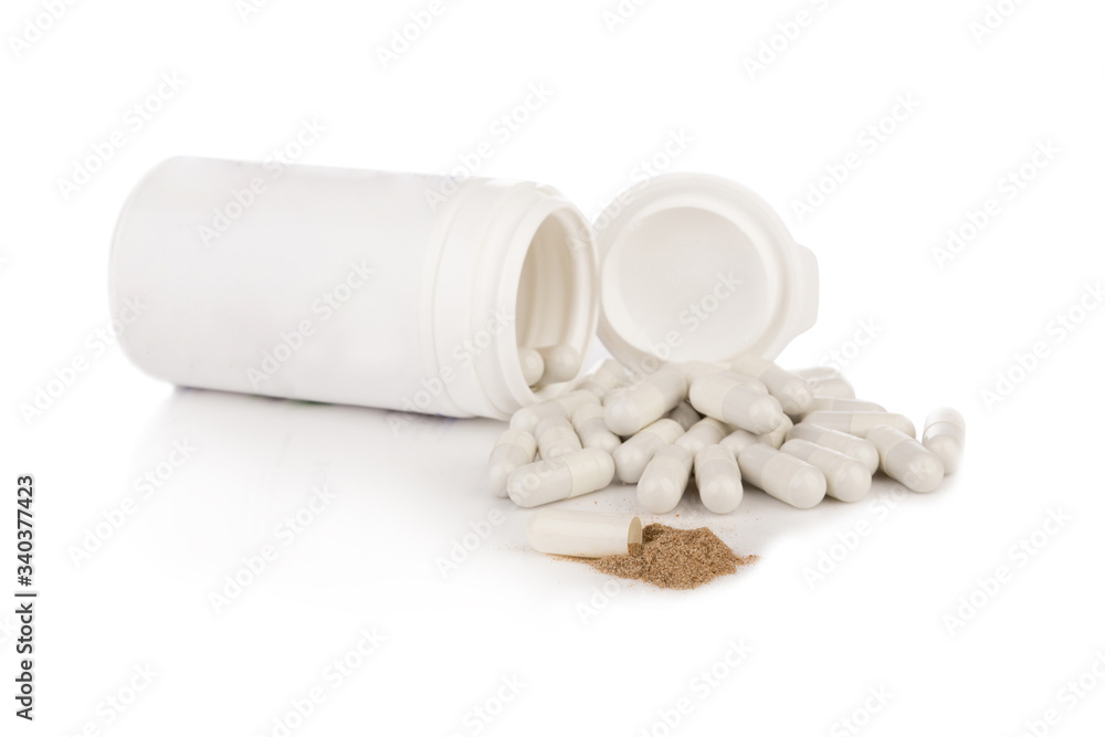 Pills on a white background Pills on a white background