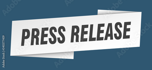 press release banner template. press release ribbon label sign