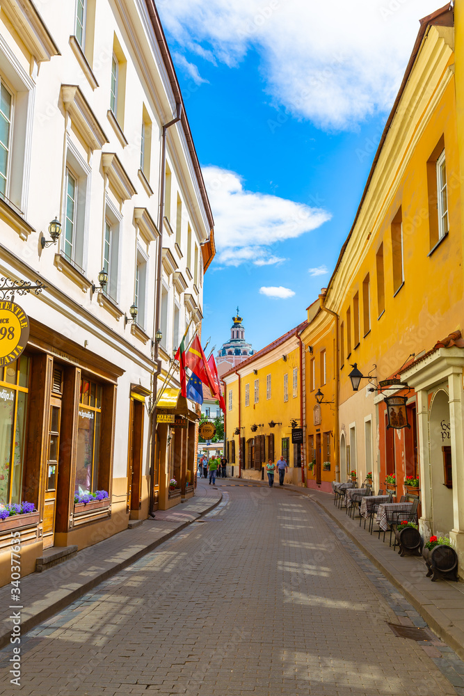 Street in  Vilnius old town , Lithuania