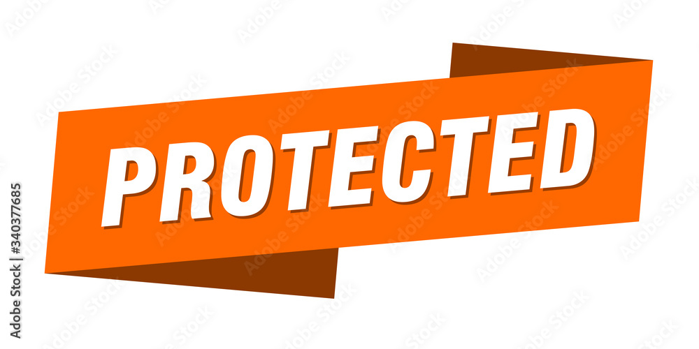 protected banner template. protected ribbon label sign protected banner template. protected ribbon label sign