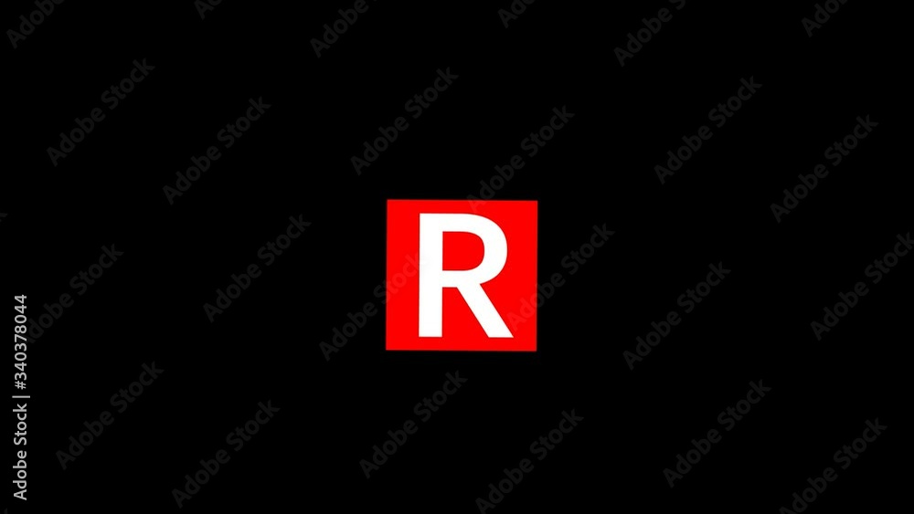 Animation of R Letter Block Animation of R Letter Block
