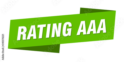 rating aaa banner template. rating aaa ribbon label sign