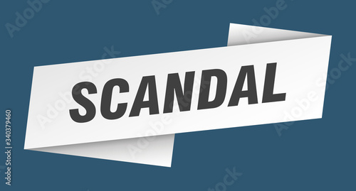 scandal banner template. scandal ribbon label sign