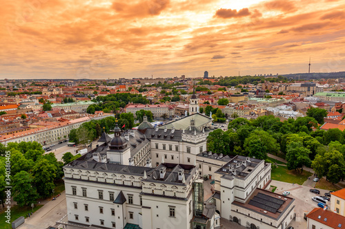 Aerial view of Vilnius old town , Lithuania 