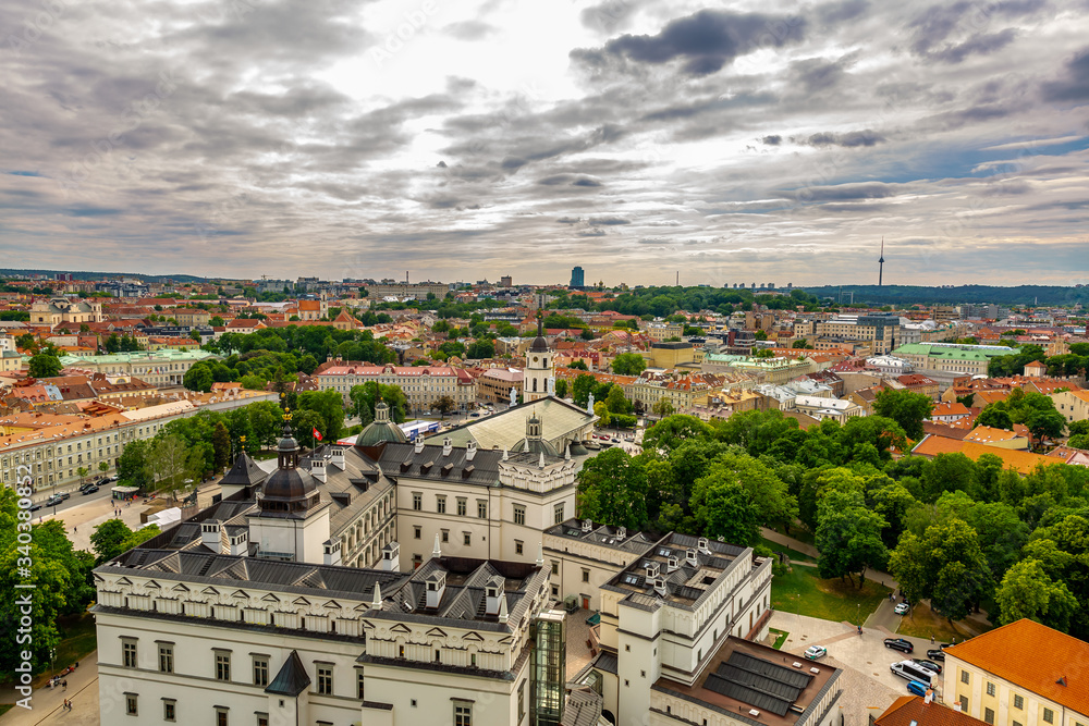 Aerial view of Vilnius old town , Lithuania	
